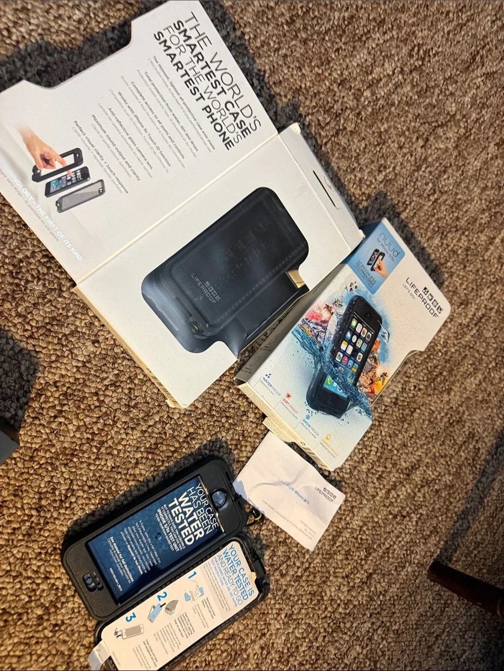 Apple iPhone 5-16GB Black in Original Box with 2 Lifeproof Phone